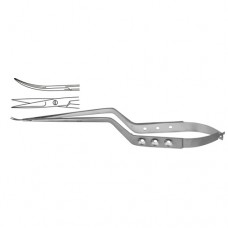 Micro Scissor Curved Downwards - Bayonet Shaped Stainless Steel, 18.5 cm - 7 ¼" 
